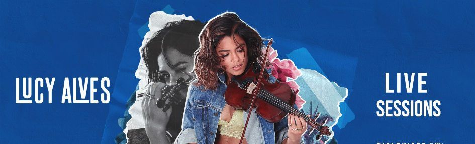 Lucy Alves posa com seu violino na capa do projeto Live Sessions